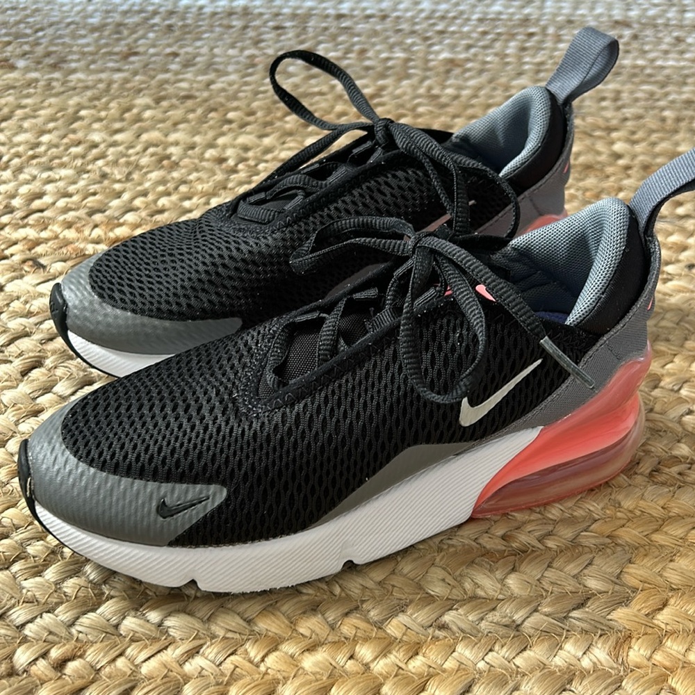 Nike Kids Black Gray White Pink Air Max Sneakers